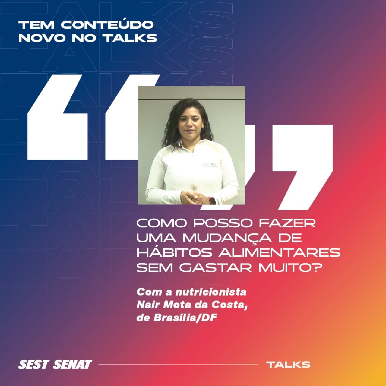 Palestras de curta duração no SEST SENAT