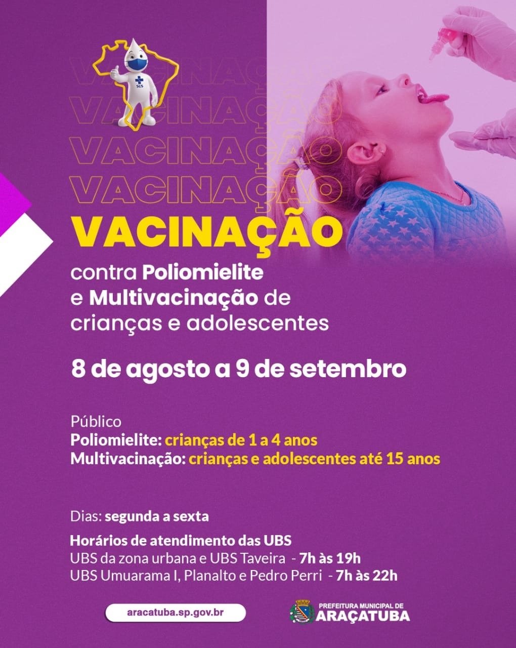 vacinação contra poliomielite