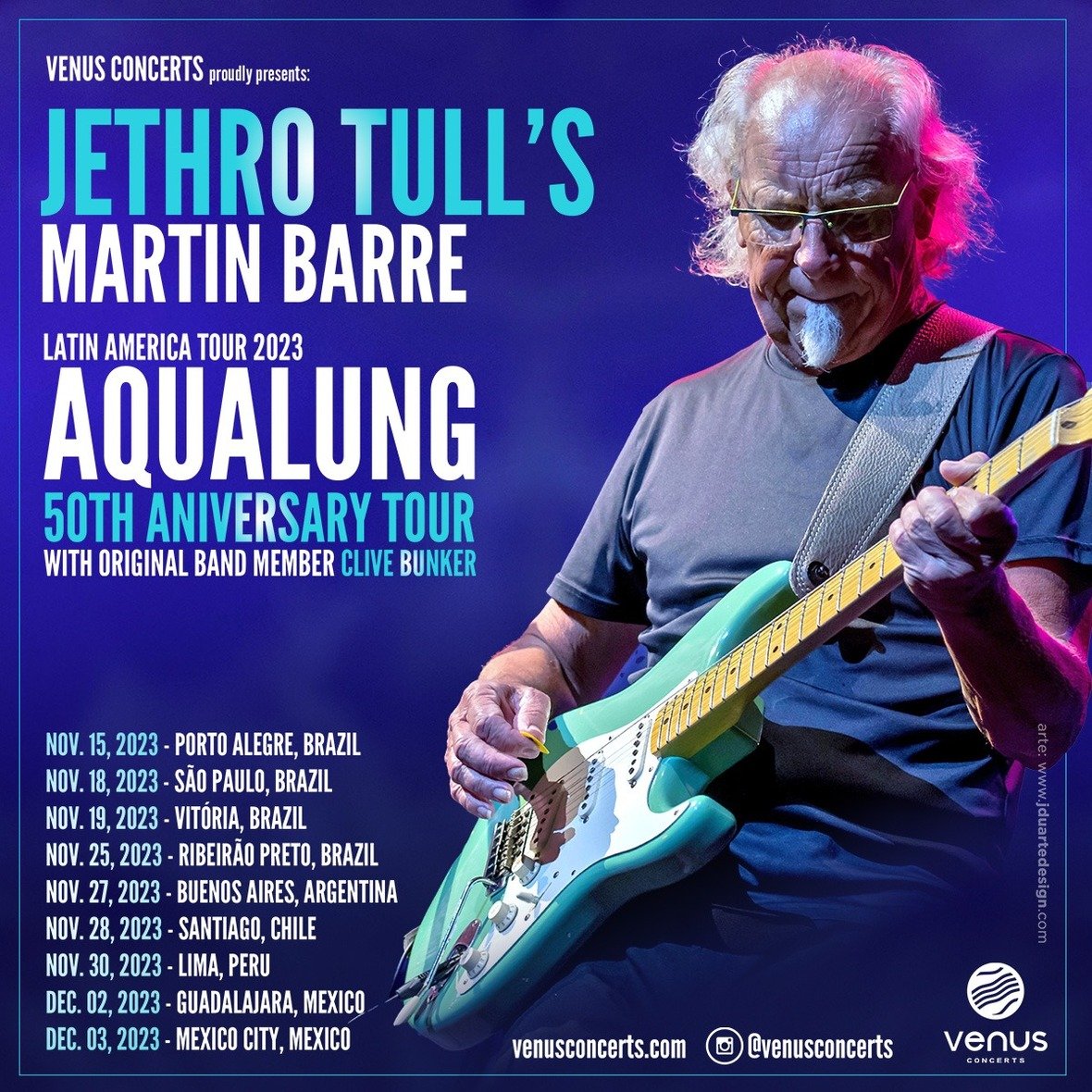 Martin Barre (Jethro Tull) traz para Ribeirão a turnê de 50 anos do