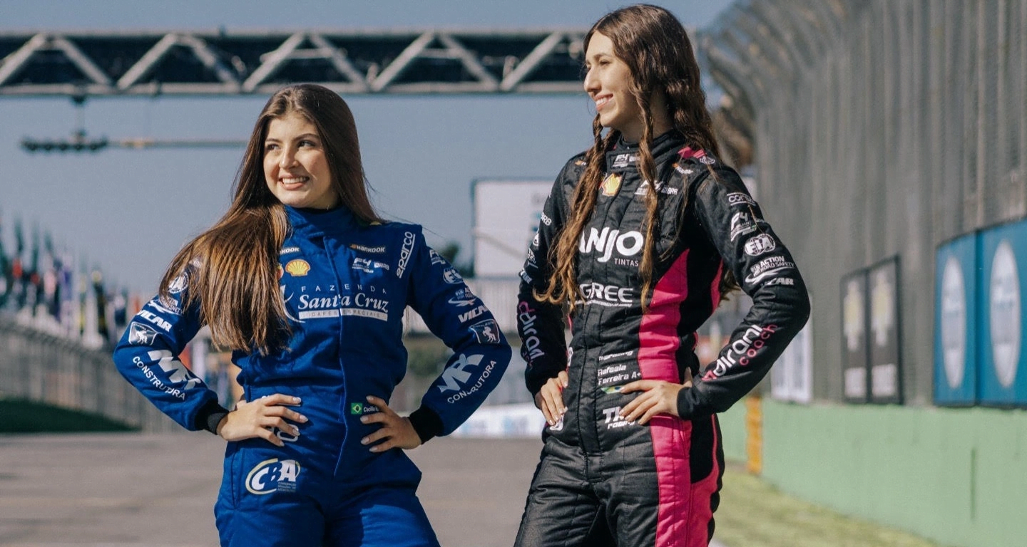F4 Cecília e Rafaela, pilotas da Fórmula 4 Brasil (Divulgação/Gabriela Testa)