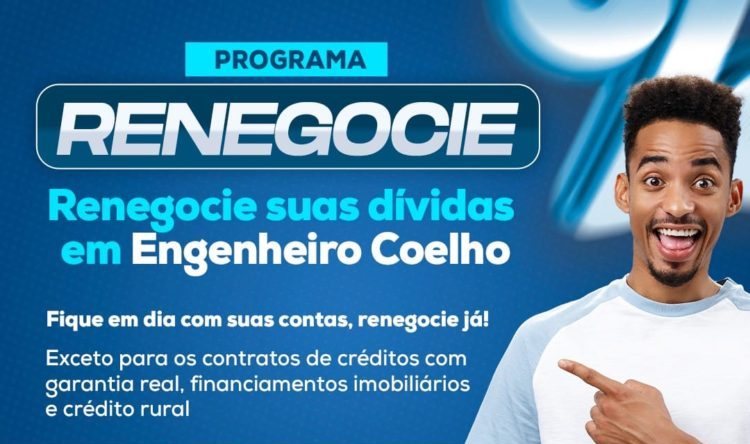 Prefeitura lança programa de renegociação em Engenheiro Coelho Prefeitura lança programa de renegociação em Engenheiro Coelho