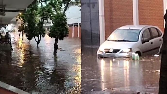 Piracicaba - Chuva forte e ventania causam alagamentos e estragos na região