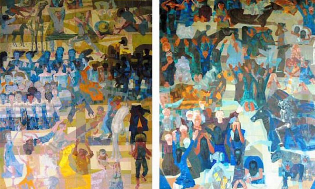 Detalhe dos painéis 