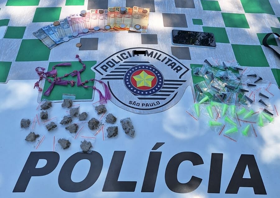 homem preso por tráfico de drogas