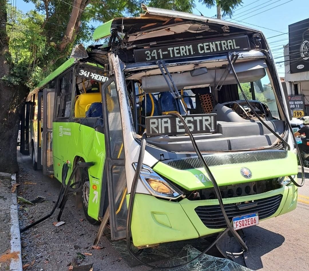 ônibus bater em árvore sjc