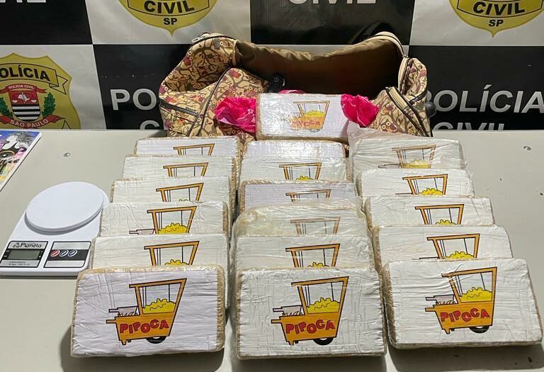 17 tijolos de cocaína