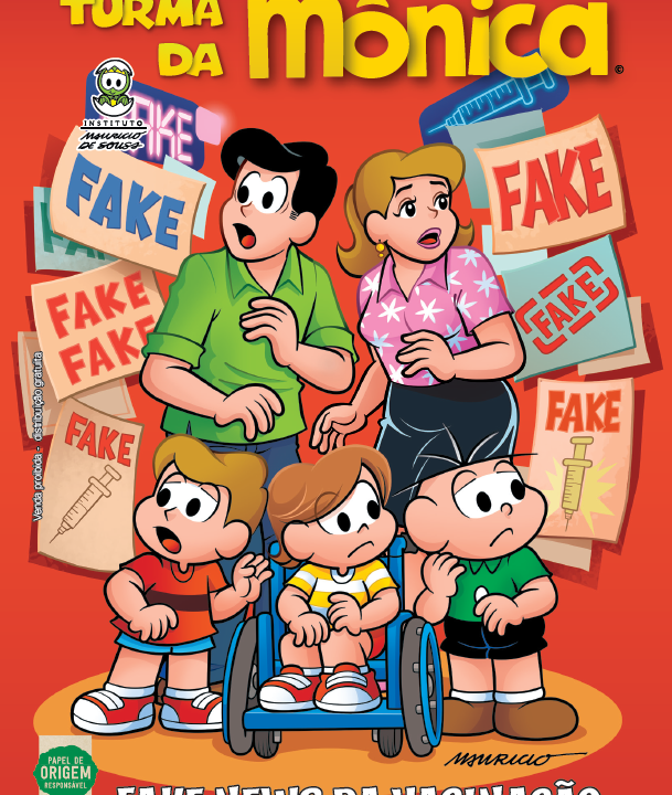 Gibi Turma da Mônica Vacinação Infantil