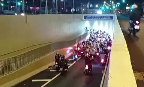 “Rolê” de motos assusta moradores de Ribeirão na madrugada de domingo