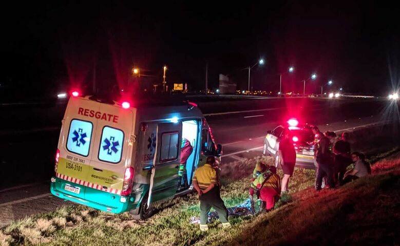 Homem caminhava a pé em rodovia, foi atropelado e veio a óbito