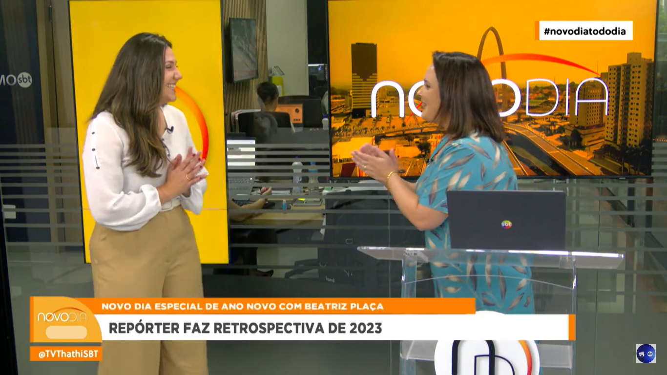 Beatriz Plaça E a Beatriz Plaça teve um ano muito especial porque em 2023 ela virou repórter. Todo dia, ela traz as informações