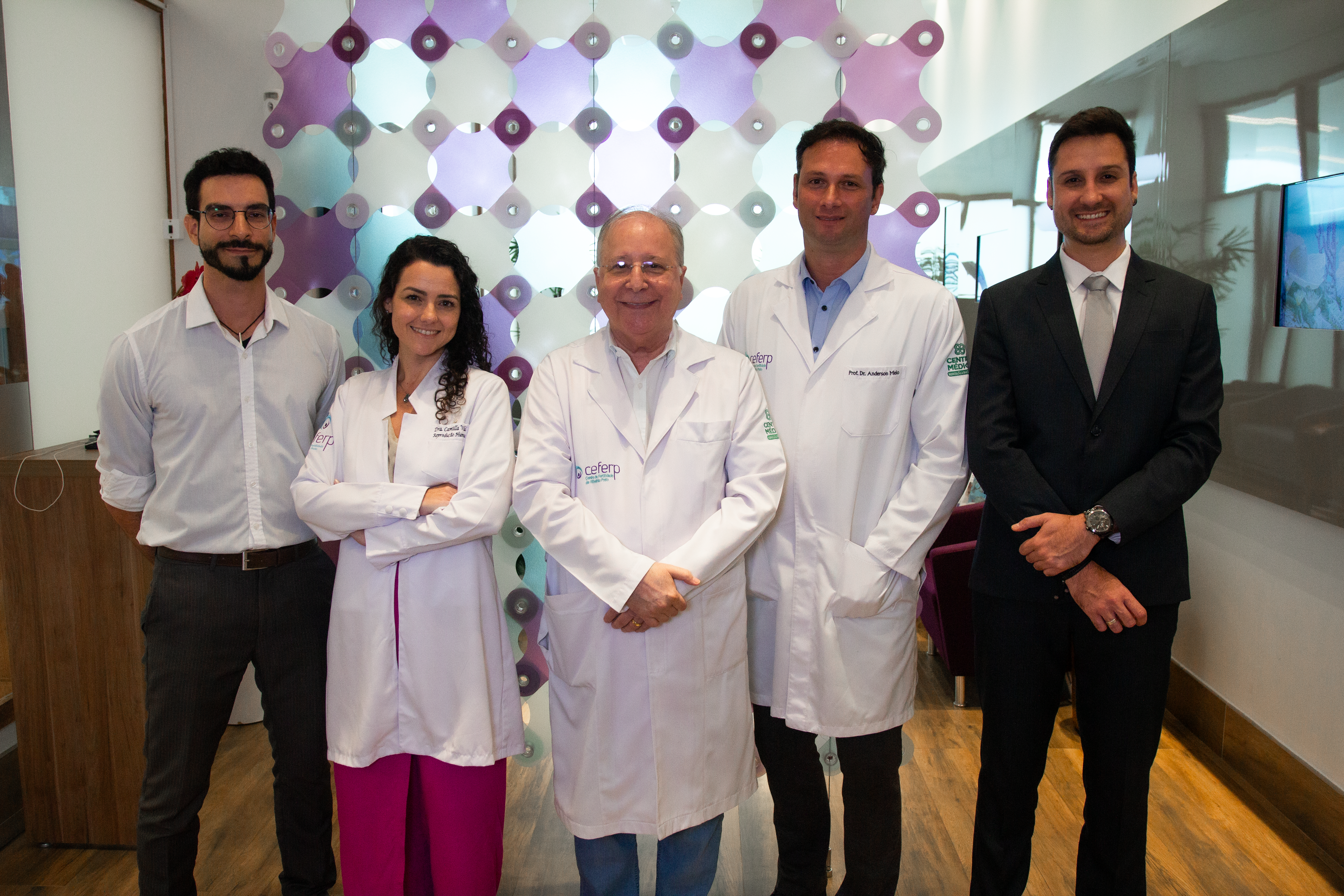 Representantes do CEFERP Ailton Banzi, Dra. Camilla Vidal, Dr. Jorge Barreto, Dr. Anderson Melo, Marcelo Rufato