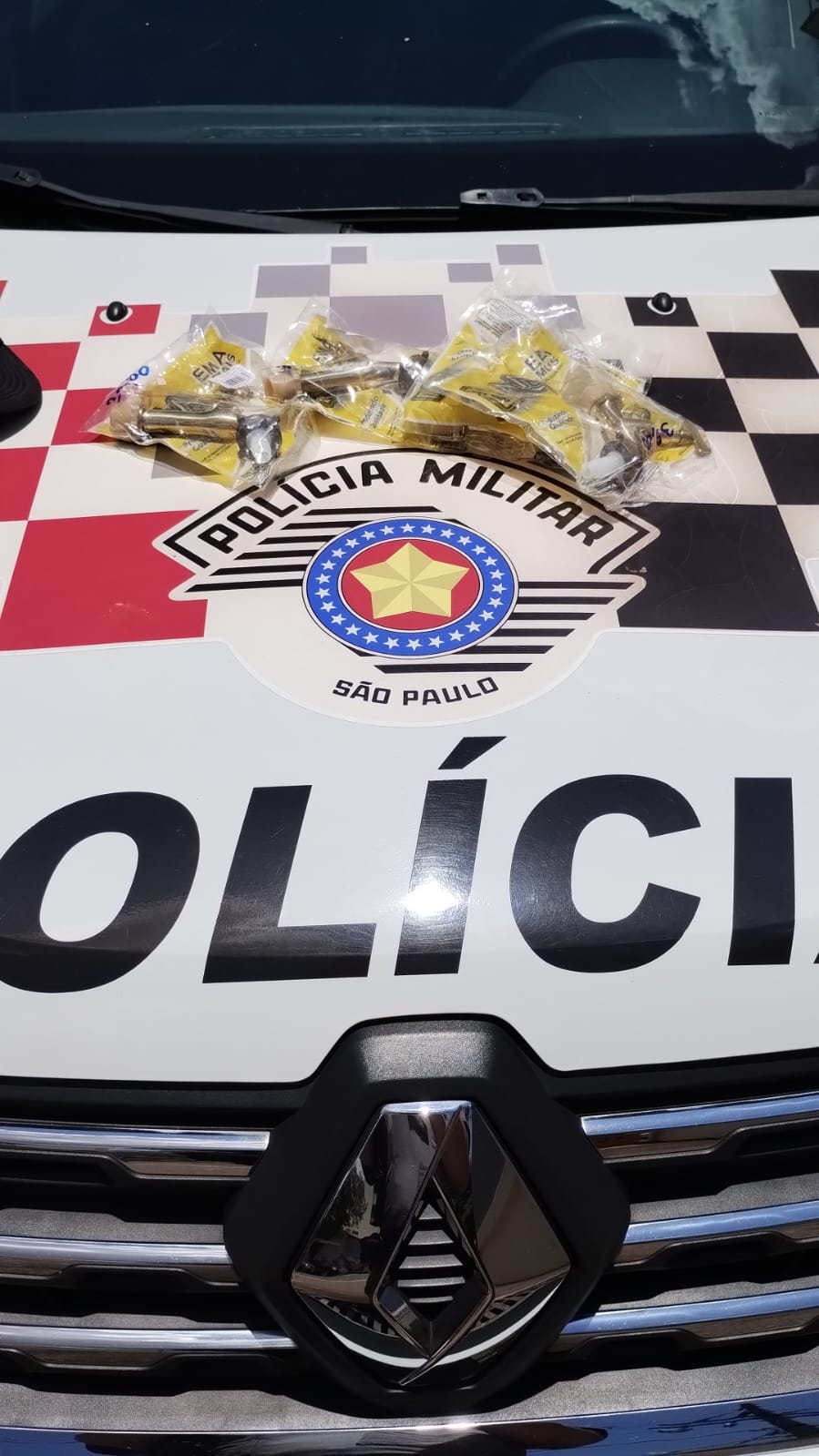 O suspeito tem passagens pela polícia por furto qualificado e já foi apreendido com uma arma falsa