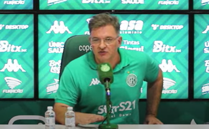 Captura de tela 2024-04-27 013035 Após derrota, presidente do Guarani cobra arbitragem: “Não vai mais acontecer no Guarani”. Foto: Reprodução/ TV Guarani.