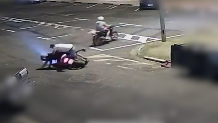 A tentativa de roubo foi na região do centro cultural em Jaguariúna e circuito de segurança grava toda a ação.