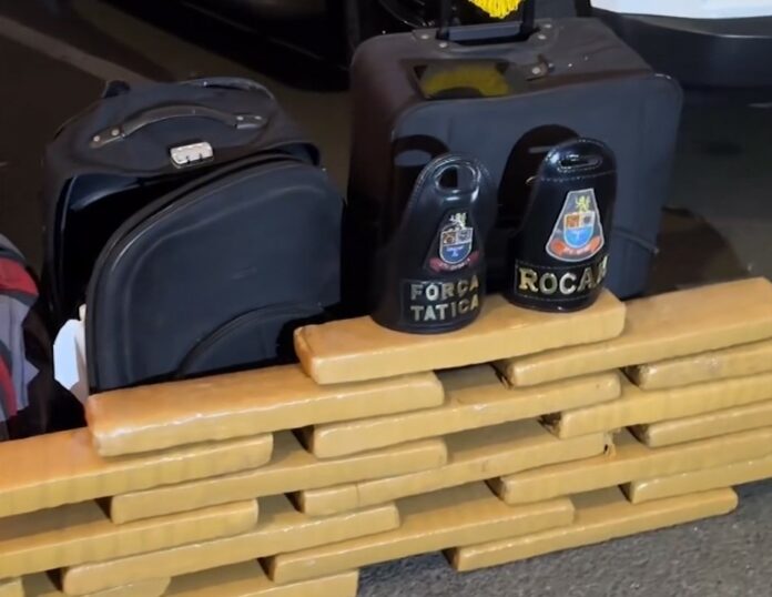 PM apreende 30 quilos de maconha que vinham do Paraguai