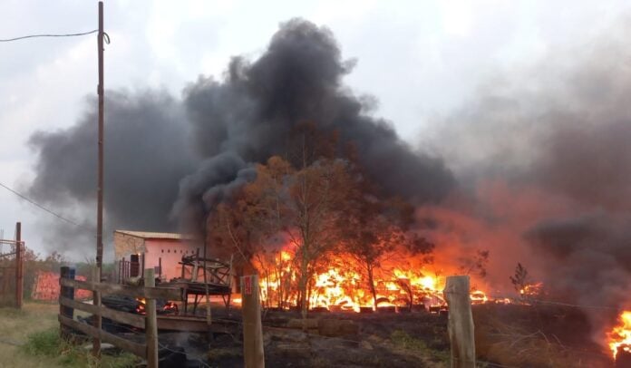 VÍDEO: incêndio criminoso de grandes proporções atinge Caçapava VÍDEO: incêndio criminoso de grandes proporções atinge Caçapava