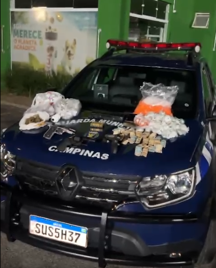 Guarda Municipal prende suspeito com armas e drogas em Campinas