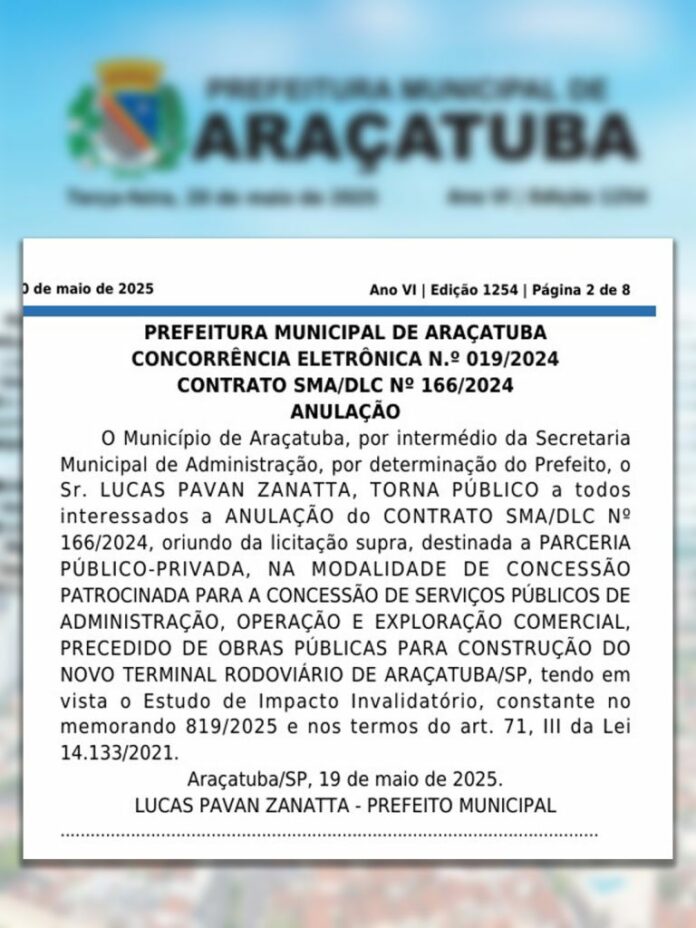 prefeitura-de-aracatuba-publica-cancelamento-do-projeto-da-nova-rodoviaria Prefeitura de Araçatuba