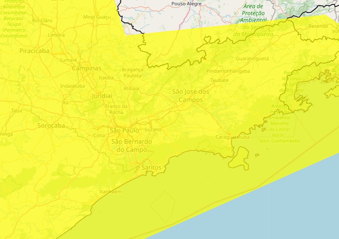 Inmet faz alerta para chuvas intensas e ventos de até 60 km/h na região Inmet faz alerta para chuvas intensas e ventos de até 60 km/h na região