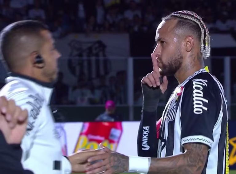 Neymar com torcida do Mirassol | Reprodução