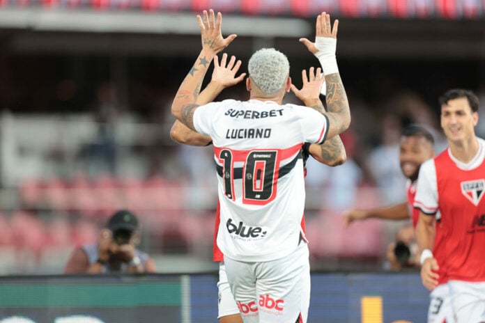 Luciano comemora | Paulo Pinto São Paulo FC