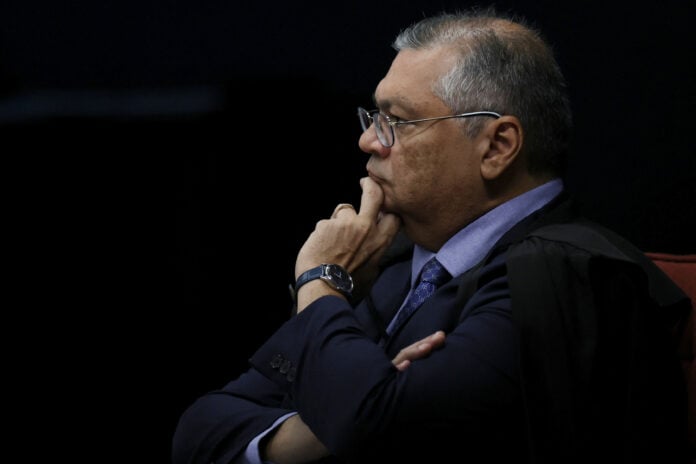 O Ministro do Supremo Tribunal Federal Flávio Dino comparece a uma sessão do Supremo Tribunal Federal em Brasília | REUTERS/Adriano Machado