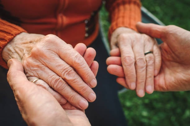 Close-up of a support hands