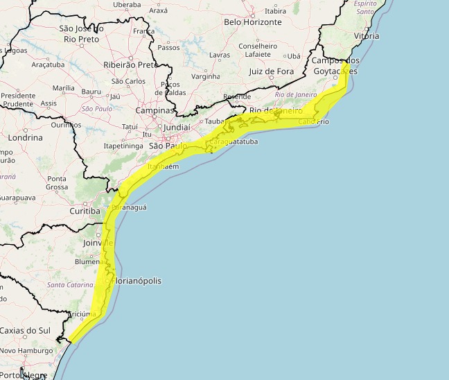Alerta de ventos costeiros atinge o Vale nesta terça (5)