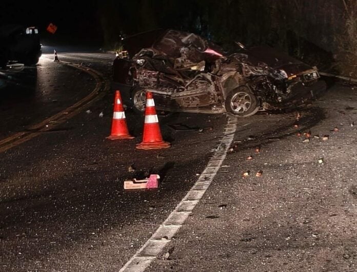 Caminhão perde o freio, provoca acidente e causa uma morte na Floriano, em Pindamonhangaba