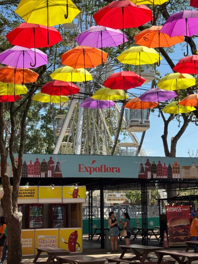 Entrada do evento, em Holambra