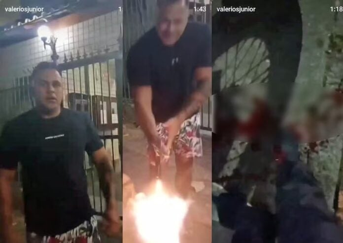 Momento em que José Rodrigo da Silva Ferrarini atira em Valério Júnior | Foto: Reprodução/TV Globo