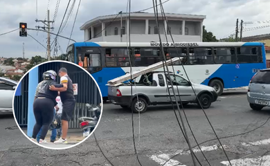Fiação caída derruba motociclista no Jardim Campos Elíseos Fiação caída derruba motociclista no Jardim Campos Elíseos