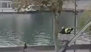 Roubo no Louvre Criminosos saíram do museu por meio de uma plataforma de elevação acoplada a uma caminhonete | Foto: Reprodução