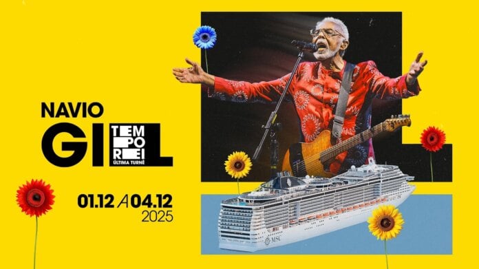 Promoção Navio Tempo Rei: embarque com a Novabrasil na despedida histórica de Gilberto Gil