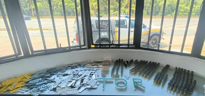 Durante a fiscalização, os agentes encontraram 4.022 medicamentos, entre eles ampolas de anabolizantes, remédios controlados e produtos de origem estrangeira | Foto: SSP