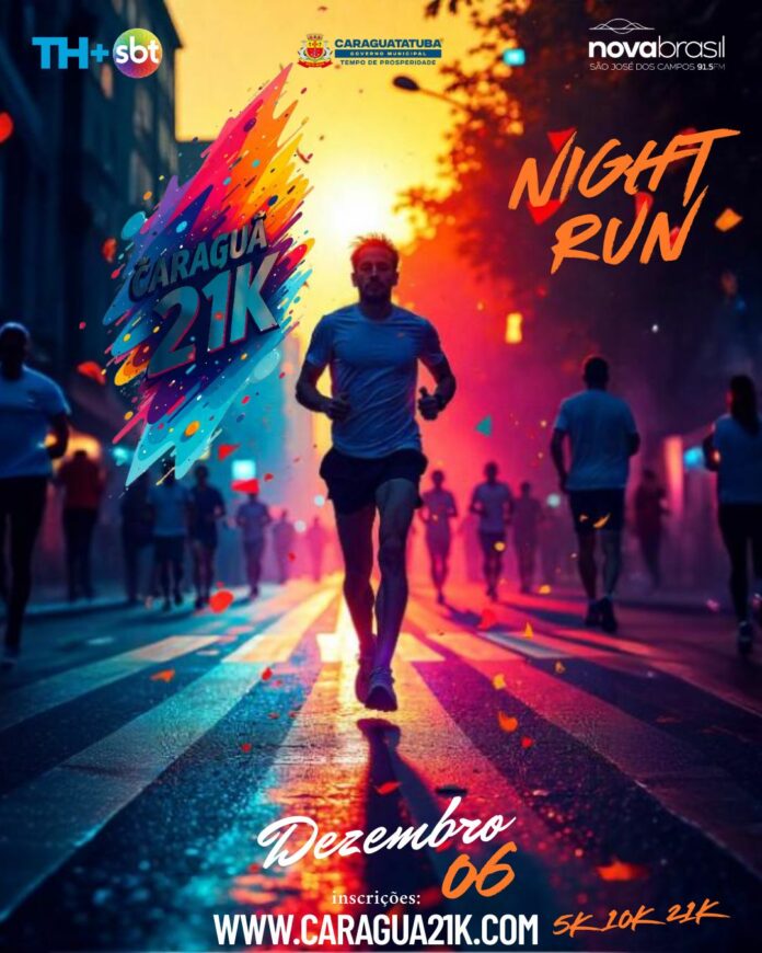 Caraguatatuba recebe meia maratona Caraguá 21k Night Run no dia 6 de dezembro