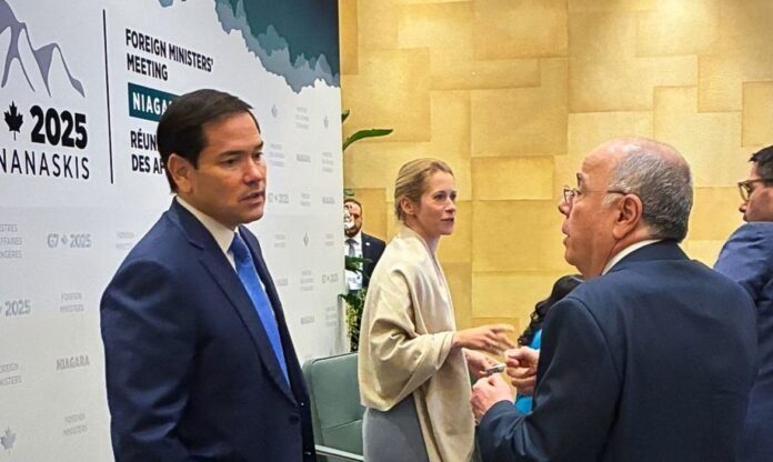 Marco Rubio e Mauro Vieira Marco Rubio e Mauro Vieira se reuniram em Niágara, no Canadá, à margem da reunião do G7 | Foto: Divulgação