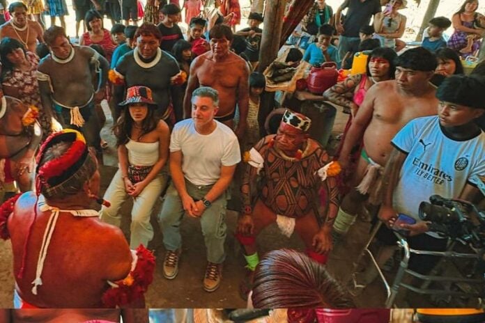 Luciano Huck, ao lado de Anitta, no dia da gravação } Instagram;Reprodução Luciano Huck, ao lado de Anitta, no dia da gravação } Instagram;Reprodução