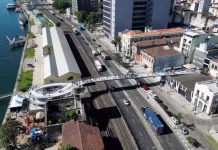 Passarela Porto-Cidade ficará interditada para manutenção nesta quarta-feira