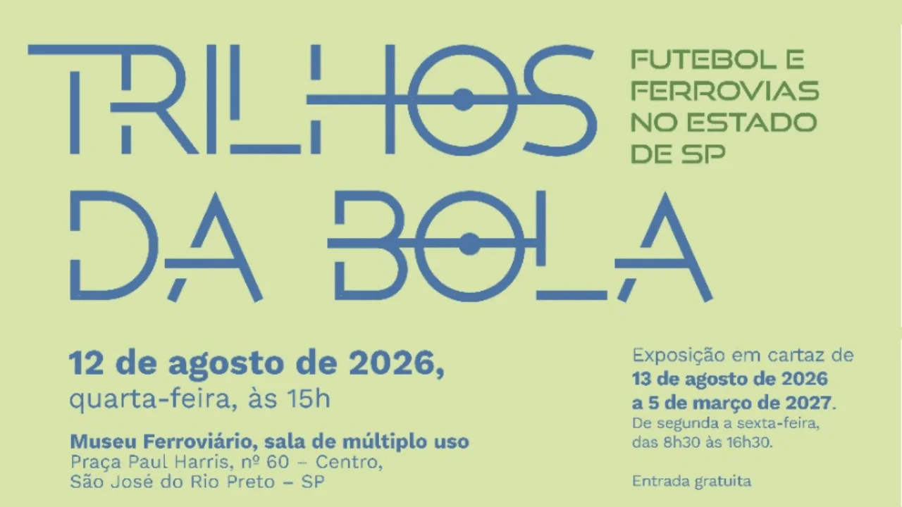 Museu Ferroviário recebe exposição itinerante “Trilhos da Bola”
