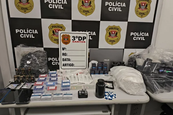 Homem é preso por comercialização ilegal de remédios e hormônios em Santos
