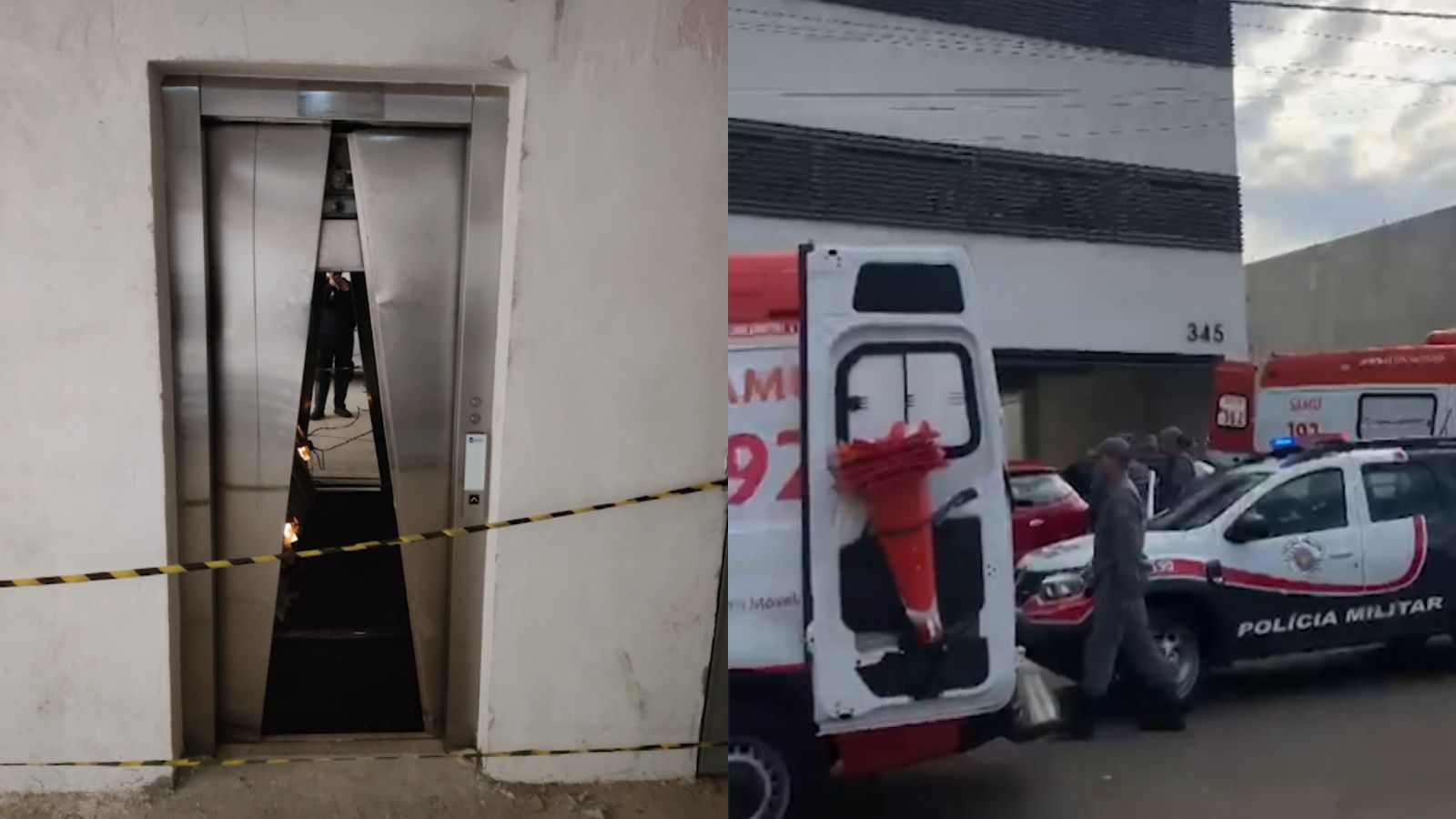 Elevador despenca com duas mães e duas crianças dentro de clínica em Hortolândia