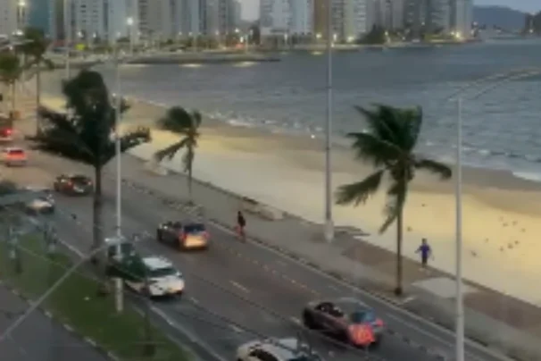 Nova frente fria pode causar ventos de 75 km/h na Baixada Santista entre sexta (21) e domingo (23)