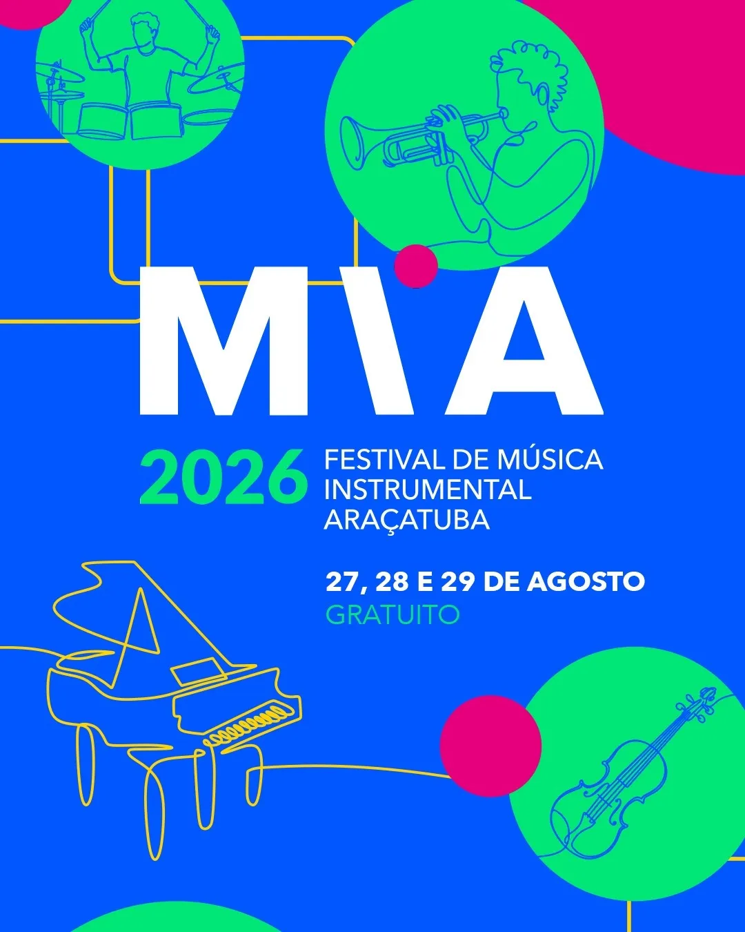 11ª edição do Festival de Música Instrumental de Araçatuba acontece de 27 a 29 de agosto