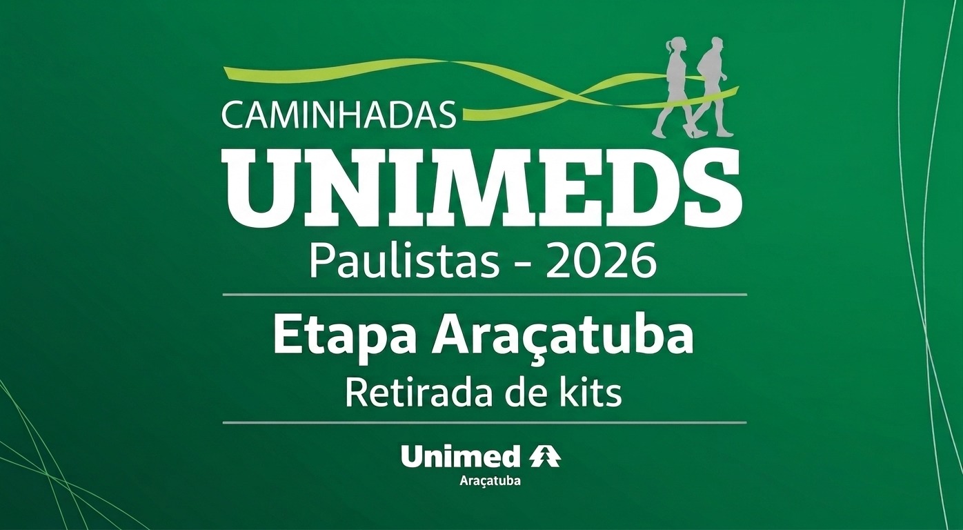 Retirada dos kits da Caminhada Unimeds Paulistas – edição Araçatuba acontece neste sábado