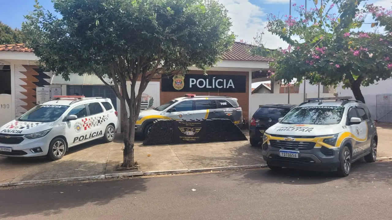 Dupla é presa após capotar carro recheado com quase 700 kg de maconha