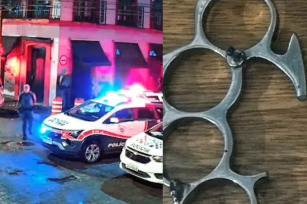 Homem é preso durante briga generalizada em adega de Iguape; drogas e um soco inglês foram apreendidos