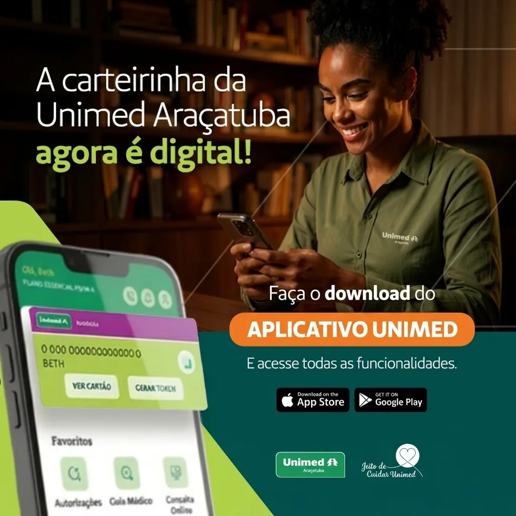 Carteirinha da Unimed Araçatuba agora é digital