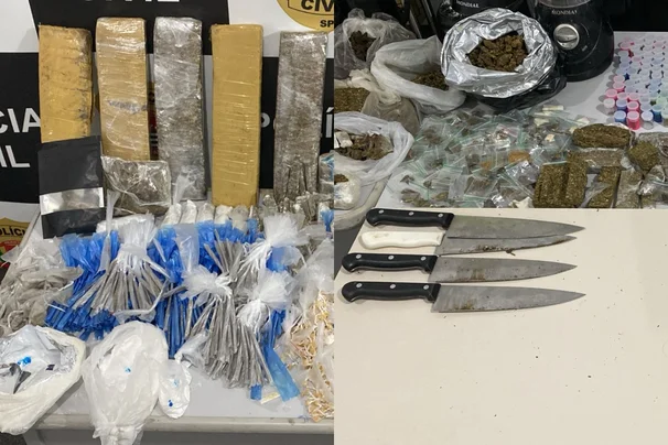 Mais de 13 kg de drogas são apreendidas em imóvel usado como depósito no Guarujá