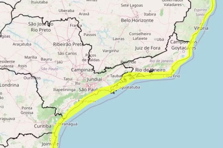 Litoral Norte está em alerta para ventos costeiros; veja recomendações